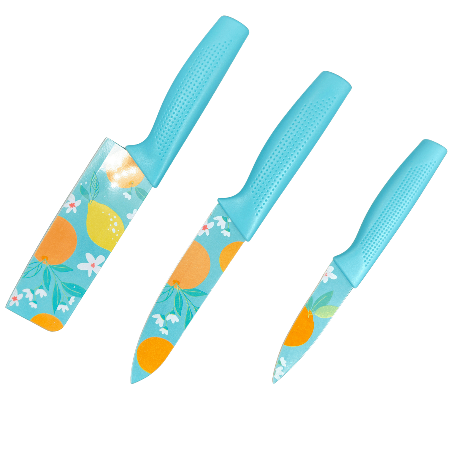 WoIoT Professional 3-Piece Kitchen Knife Set (Blue) image 1