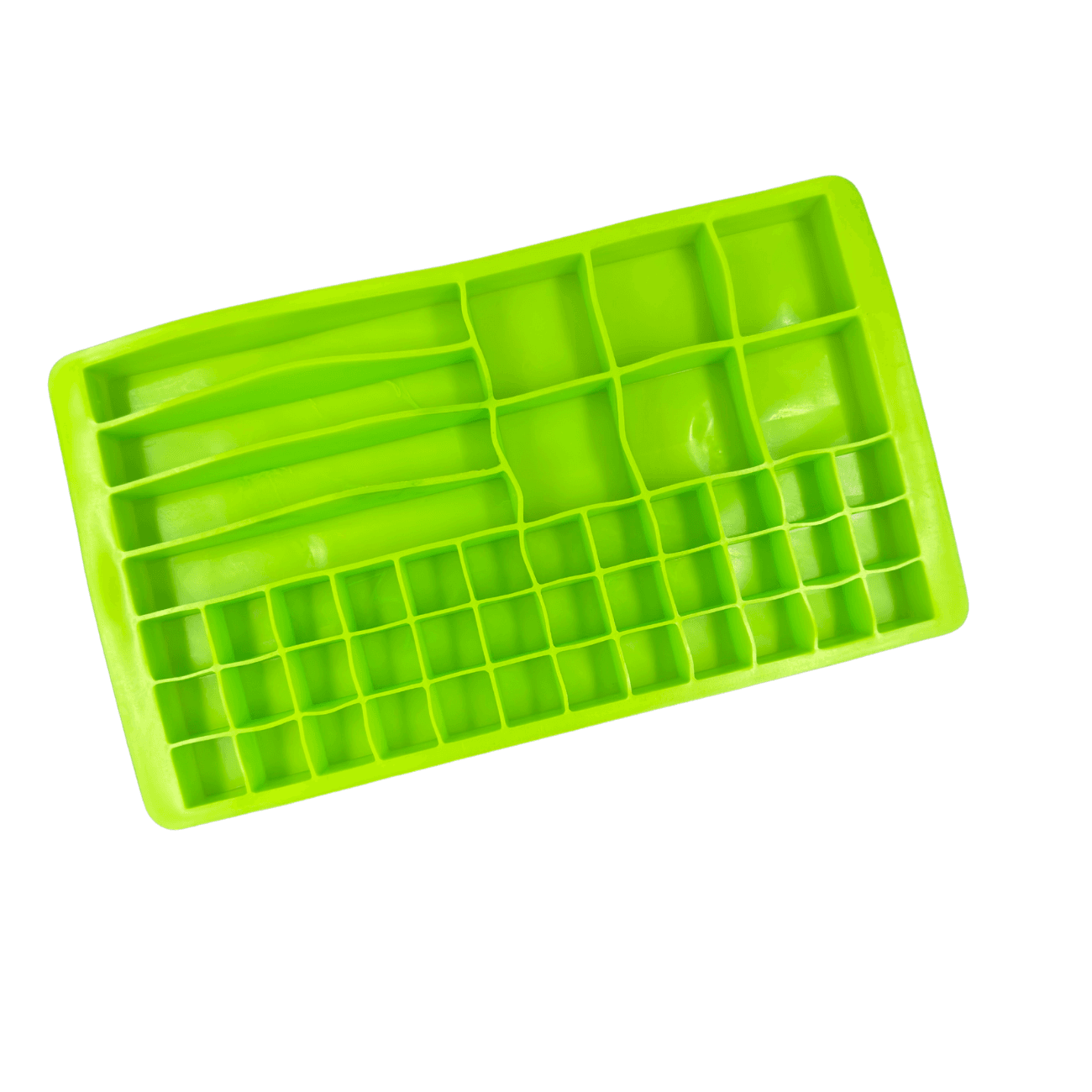 WoIoT Silicone Ice Cube Tray | Multi-Shape Cube & Stick Ice Mould (46 ice Cubes) | BPA-Free Flexible Freezer Tray for Easy Release, Cocktails, Whiskey, Coffee & Drinks (Multicolor) 1 Tray image 1